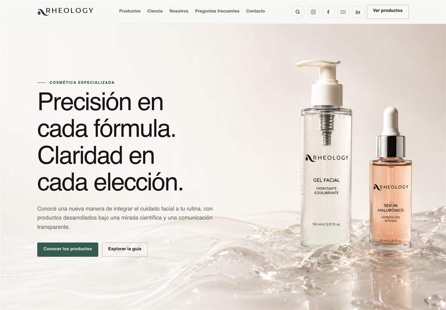Inicio del sitio web de Rheology